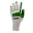 Munkavédelmi  Kesztyű 3840 Zöld-fehér vulkanizált latex mártott, kötött kézhát 10/XL