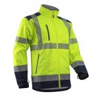 Munkavédelmi láthatósági kabát KAZAN HI-VIZ softshell sárga-kék  S-es 5KAS160