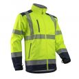 Munkavédelmi láthatósági kabát KAZAN HI-VIZ softshell sárga-kék M-es 5KAS160