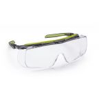 Munkavédelmi  Szemüveg OVERLUX víztiszta, szürke-lime keret,oldalvédő 6OVEC00NSI