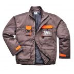 Munkavédelmi  Kabát Texo Contrast bélelt, szürke-narancs S-es PW-TX18GRR