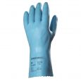 Munkavédelmi kesztyű 5210 kék, 30cm hosszú latex mártott, sav-, lúg-, vegyszerálló 10/XL