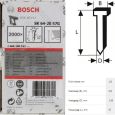 Bosch 2608200532 Süllyesztett fejű szeg SK64-20 57mm horganyzott 2000db ( GHN18V-64)