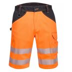 Munkavédelmi Rövidnadrág Hi-Vis, PW348 Narancs-fekete, Láthatósági, 38