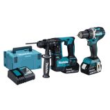 Makita DLX2271TJ Akkus szett 18V Li-ion (DDF484Z,DHR171Z,2xBL1850,DC18RC)