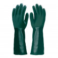Munkavédelmi  Kesztyű 3740 Zöld, 40cm hosszú, PVC mártott, sav-, lúg- és olajálló 10/XL