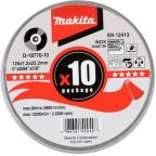 Makita D-18770-10 Vágótárcsa 125x1,2mm Inox 10 db/fémdoboz